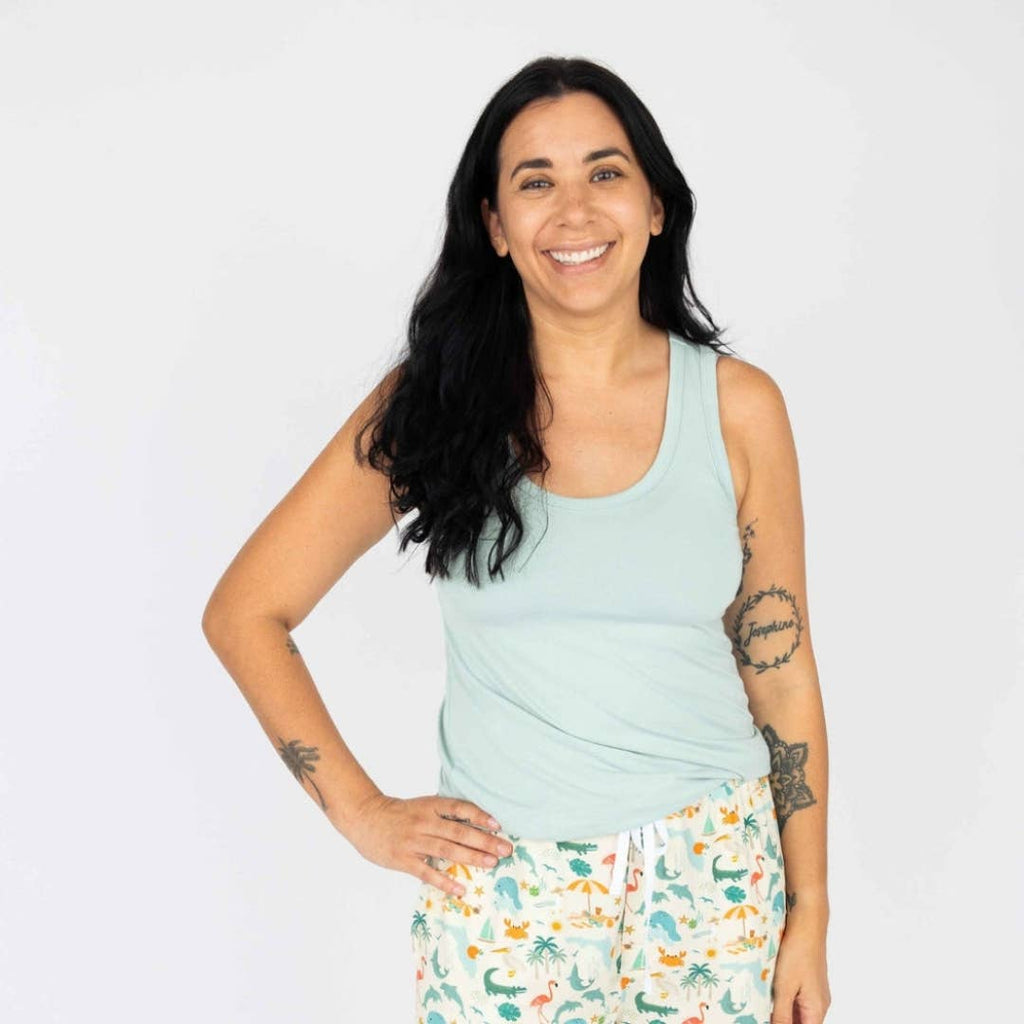 Blue Surf Adult Women's Bamboo Pajama Sleep Tank