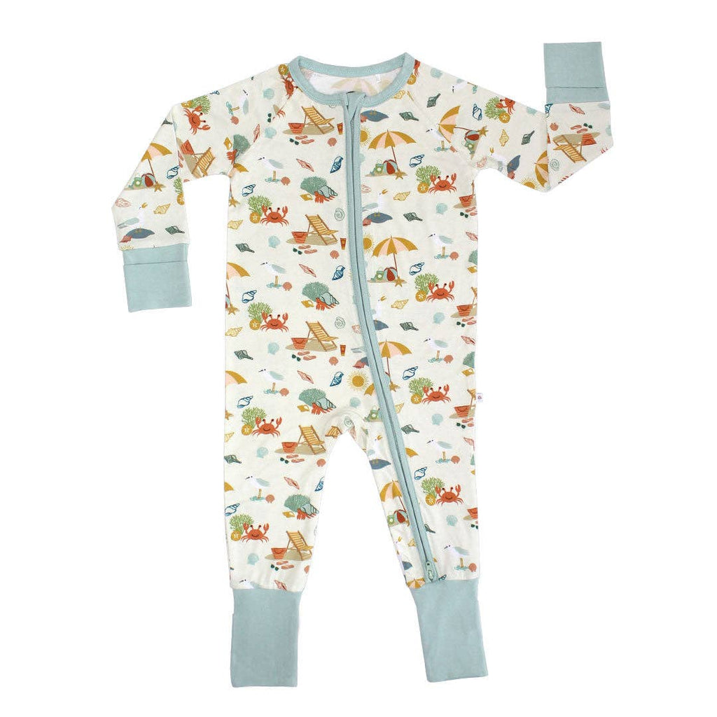 Beach Day Summer Convertible Sleeper Bamboo Baby Pajamas