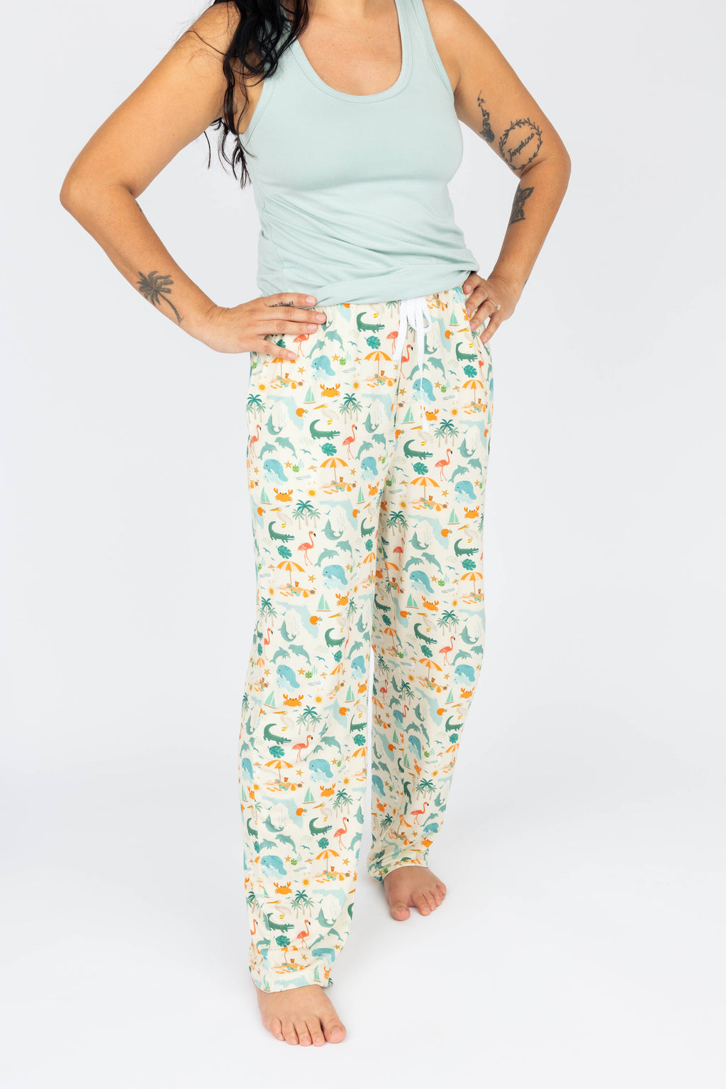 Blue Surf Adult Women's Bamboo Pajama Sleep Tank
